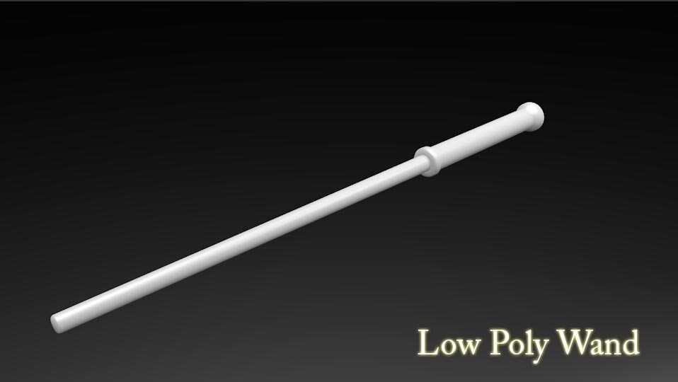 Low Poly Wand untextured  preview image 1